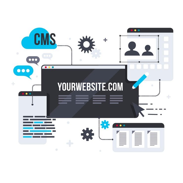 cms-concept-flat-design-illustration_23-2148800728